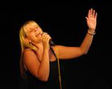 Kylie Austin of Auckland pours her heart into a song.  Peter de Graaf, Northern Advocate, www.pdg.net.nz